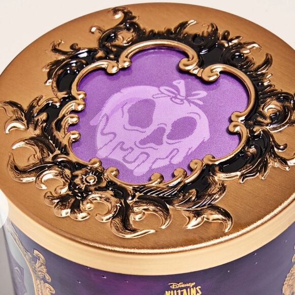 DISNEY VILLIANS x Bath & Body Works EVIL QUEEN Holographic 3 WICK CANDLE new - Picture 8 of 9